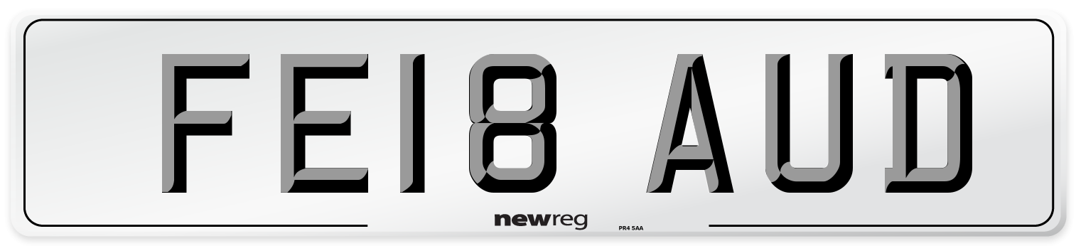 FE18 AUD Number Plate from New Reg